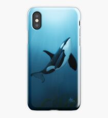 "The Dreamer" by Amber Marine ~ (Copyright 2015) orca art / killer whale digital painting iPhone Case/Skin