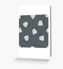 kettle for coffee seamless doodle pattern Greeting Card
