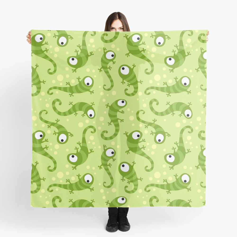 Crazy Gecko Green Scarf