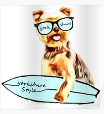 mon Yorkie Ramen chien Poster