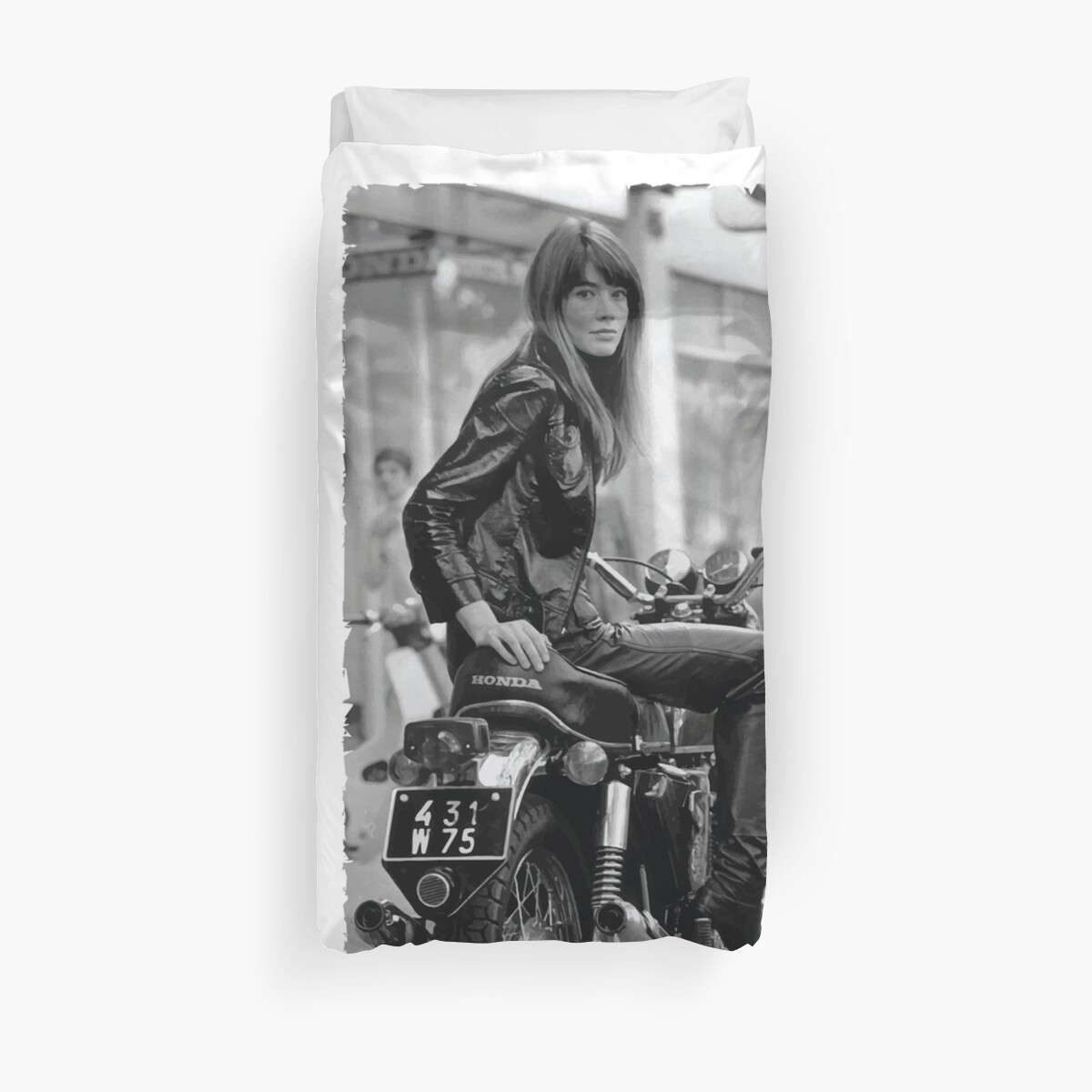 « Françoise Hardy motorcycle », Housses de couette par ...