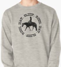 ESSEN SCHLAFEN FAHRT - Distressed Western Horse Female Rider Sweatshirt