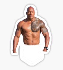 Dwayne Johnson Pocket tee Sticker