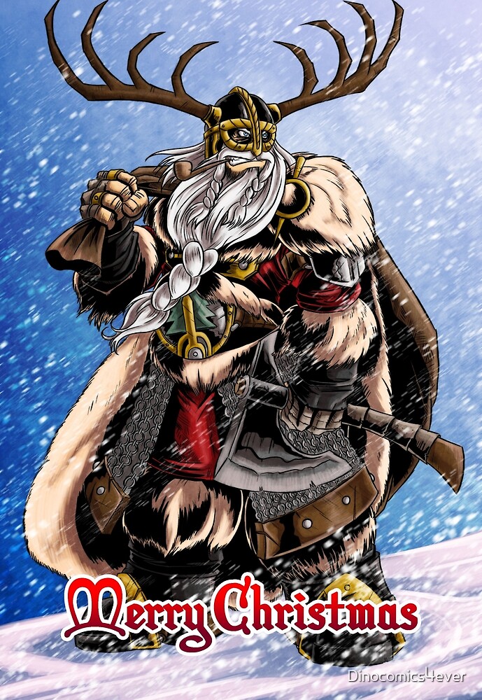 "Viking Santa" by Redbubble