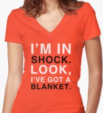 Shock Blanket Women's Fitted V-Neck T-Shirt