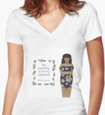 Sensitive Fitted V-Neck T-Shirt