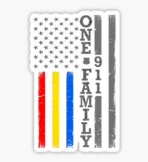 Eine Familie Feuerpolizei Dispatch Sticker