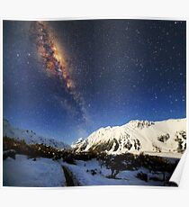 Milky Way over Mt Cook New Zealand Poster