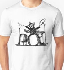 Drummer Cat Unisex T-Shirt