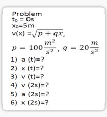 Physics Problem Sticker
