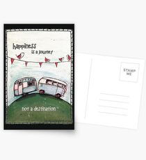 Happiness is a journey not a destination quote Postcards