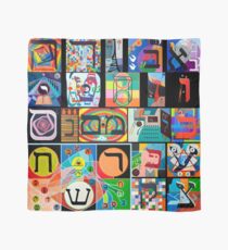 Modern Hebrew Alephbet Scarf