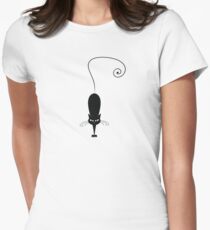 Black cat silhouette Women's Fitted T-Shirt