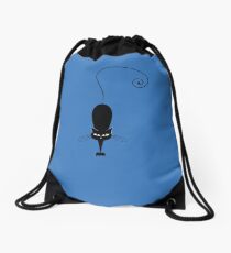 Black cat silhouette Drawstring Bag