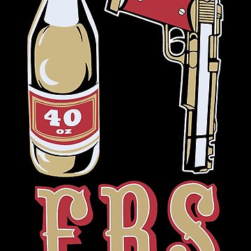 Cool Mens Black 49ers 40 OZ 9MM Gold Gun Essential T-Shirt for Sale by  WilmaWyatt5