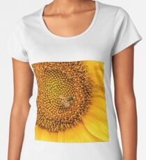 The Abundant Honey Bee and Sunflower #bee #sunflower #flower #spiritanimal #art #decor #gifts #photography Women's Premium T-Shirt