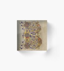 Inhabited Initial B of a Breviary from Montecassino (1153 AD) Acrylic Block