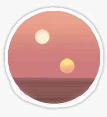 two suns Sticker