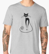 Black cat silhouette Men's Premium T-Shirt