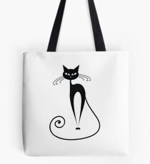 Black cat silhouette Tote Bag