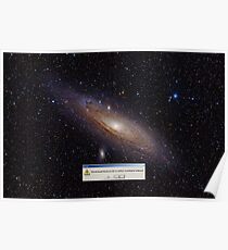 GNF Andromeda Galaxy (mit h-alpha) Poster