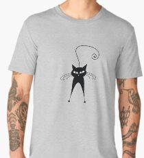 Black cat silhouette Men's Premium T-Shirt