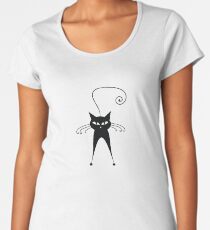 Black cat silhouette Women's Premium T-Shirt