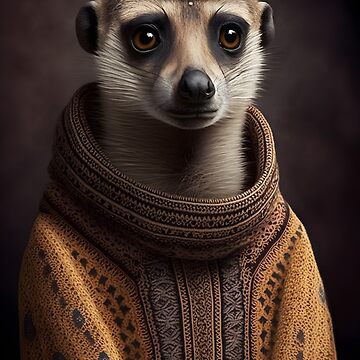 Meerkat, Portrait of Meerkat, Exotic Animal | Art Board Print