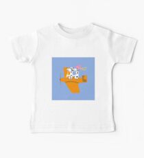 Airplane and Dalmatians Blue Baby Tee