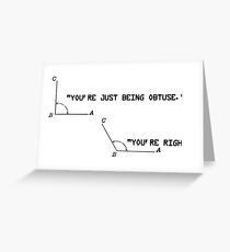 Obtuse and Right Angle Greeting Card