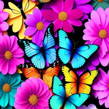 Paint By Number, Flowers and Butterflies