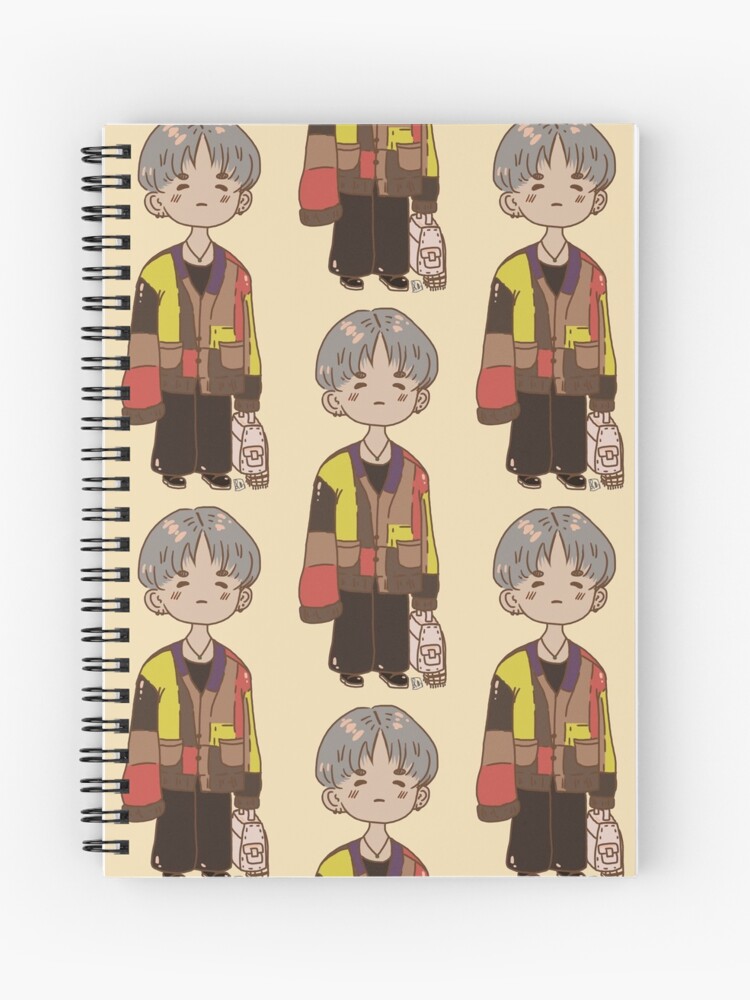 Bts V Taehyung Chibi Lax Outfit Spiral Notebook