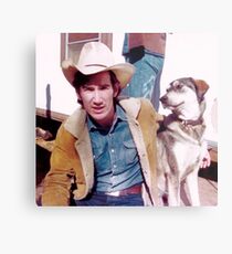 Townes Van Zandt and dog Metal Print