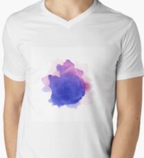 Abstract watercolor art hand paint on white background Men's V-Neck T-Shirt