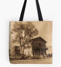 Meade Hotel in Sepia - Bannack, Montana Tote Bag