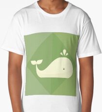 Whale on green Long T-Shirt
