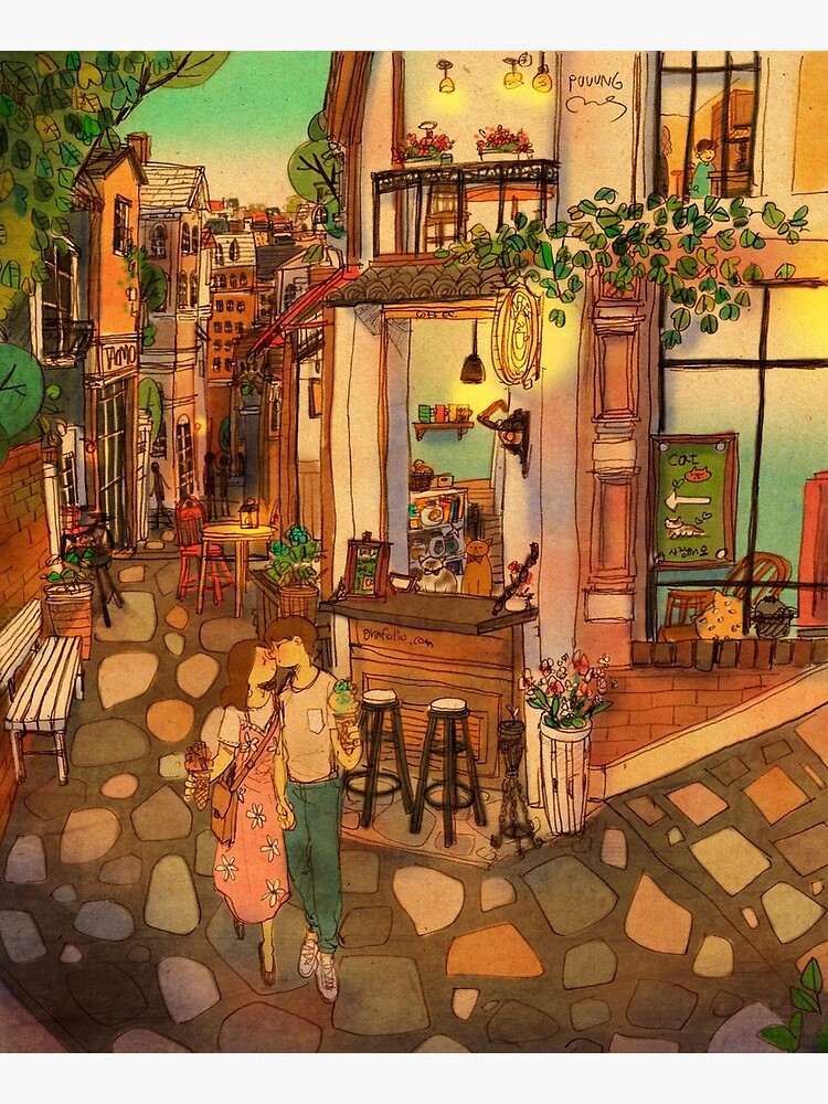 Alley of cafés by puuung1