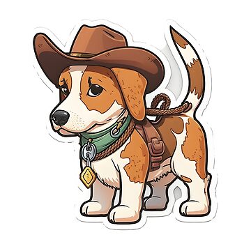 dessin de chien de cowboy