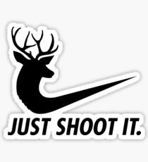 ust Shoot It Funny Hunting Nike Deer Fashion Sticker