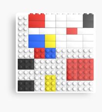 Mondrian Toy Bricks Metal Print