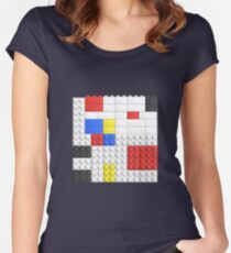 Mondrian Toy Bricks Women's Fitted Scoop T-Shirt