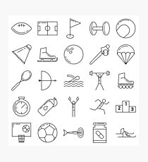 Sport Pictograms Olympic Style Pattern Photographic Print