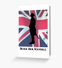 Black Jack Randall Sillhouette Greeting Card