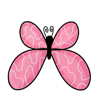 Pink butterfly Sticker for Sale by spacecatxx