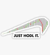 Upside down JUST HODL IT – Crypto Coin Trade Sticker