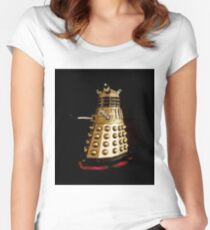 Dr Who and the Dalek's Art Painting - © Doc Braham; All Rights Reserved Women's Fitted Scoop T-Shirt