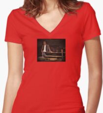 "Tony DuPuis Concert 2 Modern Pixel vibe" Fitted V-Neck T-Shirt
