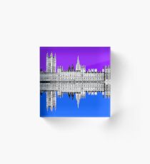 Palace Of Westminster - Purple Acrylic Block