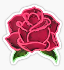 Pegatina Neon Rose