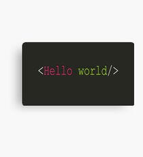 Hello world c++ t-shirt - Hello World Programming c# Canvas Print